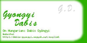 gyongyi dabis business card